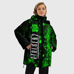 Куртка зимняя женская С Т А Л К Е Р 2 Абстракция, цвет: 3D-черный — фото 2