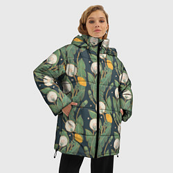 Куртка зимняя женская Цветение одуванчиков, цвет: 3D-красный — фото 2