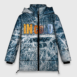 Куртка зимняя женская IN COLD horizontal logo with ice, цвет: 3D-черный