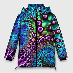 Женская зимняя куртка Наикрутейший фрактальный паттерн Авангард The Cool