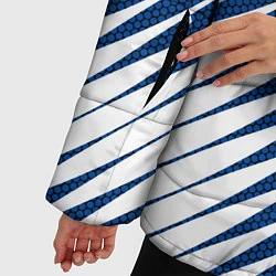 Куртка зимняя женская Маленькое лого ЧЕЛСИ АБСТРАКЦИЯ, цвет: 3D-светло-серый — фото 2