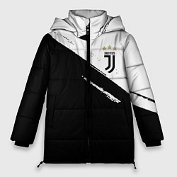 Куртка зимняя женская Juventus маленькое лого, цвет: 3D-светло-серый