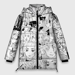 Женская зимняя куртка Токийские мстители паттерн