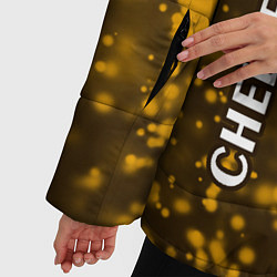 Куртка зимняя женская ЧЕЛСИ Абстракция, цвет: 3D-черный — фото 2