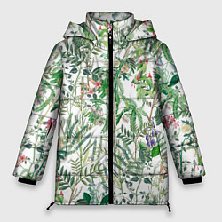 Женская зимняя куртка Цветы Летний Ботанический Букет