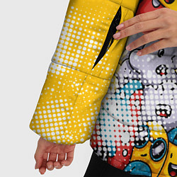 Куртка зимняя женская Семья смайлов, цвет: 3D-светло-серый — фото 2