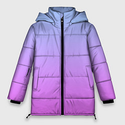 Куртка зимняя женская Голубо-розовый градиент, цвет: 3D-черный