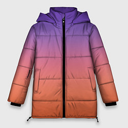 Женская зимняя куртка Трендовый красно-фиолетовый градиент