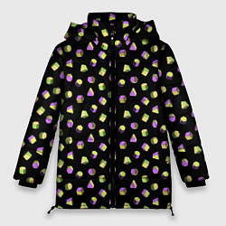 Женская зимняя куртка Объемные цветные геометрические фигуры