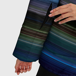 Куртка зимняя женская Неоновые линии neon lines, цвет: 3D-красный — фото 2