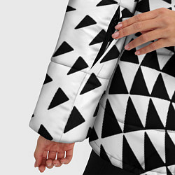 Куртка зимняя женская Минималистический авангардный паттерн, цвет: 3D-светло-серый — фото 2
