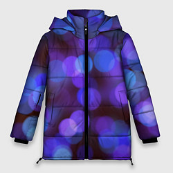 Куртка зимняя женская Фиолетовые блики боке, цвет: 3D-светло-серый