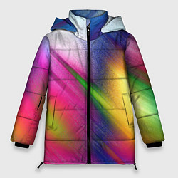 Женская зимняя куртка Абстрактный разноцветный текстурированный фон