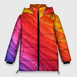 Женская зимняя куртка Разноцветные цифровые волны