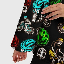 Куртка зимняя женская SKELETONS ON BICYCLES, цвет: 3D-черный — фото 2