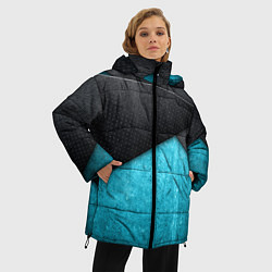Куртка зимняя женская Карбоновые пластины, цвет: 3D-светло-серый — фото 2
