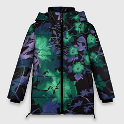 Женская зимняя куртка Цветочная авангардная композиция