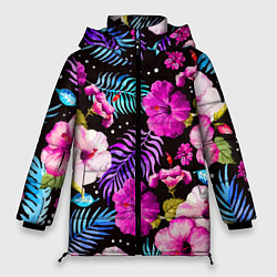 Женская зимняя куртка Floral pattern Summer night Fashion trend