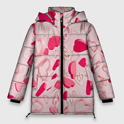 Женская зимняя куртка 3D hearts