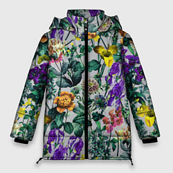Женская зимняя куртка Цветы Летний Орнамент