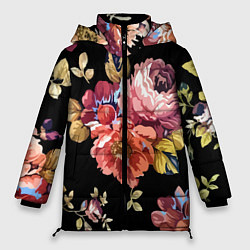 Женская зимняя куртка Розы в летней ночи Fashion trend