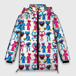 Куртка зимняя женская POPPY PLAYTIME HAGGY WAGGY AND KISSY MISSY PATTERN, цвет: 3D-светло-серый