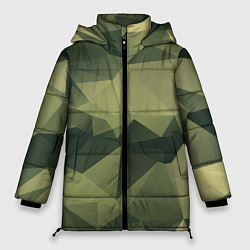 Куртка зимняя женская 3д полигоны - камуфляж, цвет: 3D-светло-серый