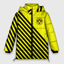 Женская зимняя куртка Borussia черные полосы