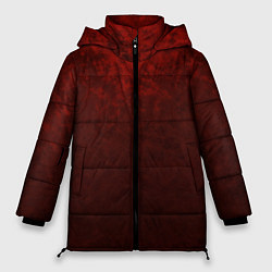 Куртка зимняя женская Мраморный красно-черный градиент, цвет: 3D-светло-серый