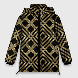 Куртка зимняя женская GOLD LUXURY Золотая абстракция, цвет: 3D-светло-серый