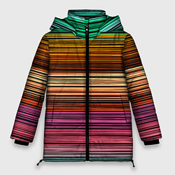 Женская зимняя куртка Multicolored thin stripes Разноцветные полосы