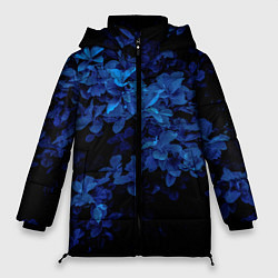 Женская зимняя куртка BLUE FLOWERS Синие цветы