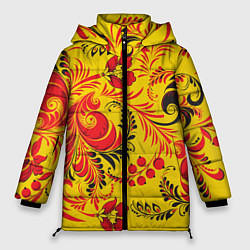 Женская зимняя куртка Хохломская Роспись Цветы