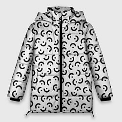 Женская зимняя куртка Географические Формы На Белом Фоне