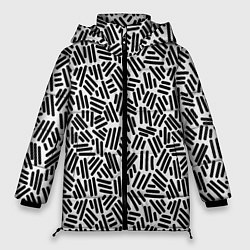 Куртка зимняя женская Округлые Палочки, цвет: 3D-светло-серый