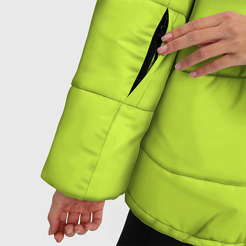 Женская зимняя куртка Зеленый неон из фильма Барби / 3D-Светло-серый – фото 5
