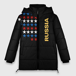 Куртка зимняя женская Russia - Россия звёзды, цвет: 3D-светло-серый