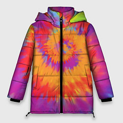 Куртка зимняя женская Тай дай в радуге, цвет: 3D-светло-серый