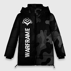 Куртка зимняя женская Warframe Glitch на темном фоне, цвет: 3D-черный