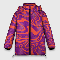 Куртка зимняя женская Рябь на воде Абстракция, цвет: 3D-светло-серый