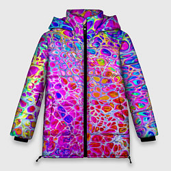 Женская зимняя куртка Красочные всплески красок Экспрессия