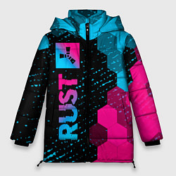 Куртка зимняя женская Rust Neon Gradient, цвет: 3D-черный
