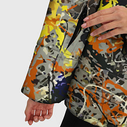 Куртка зимняя женская Авангардный экспрессивный паттерн Fashion trend, цвет: 3D-красный — фото 2