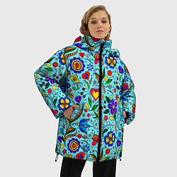Куртка зимняя женская FLOWER PALETTE, цвет: 3D-красный — фото 2