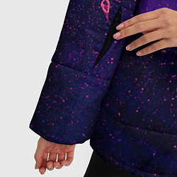Куртка зимняя женская Неоновая пыль и лучи - Тёмно-розовый, цвет: 3D-красный — фото 2