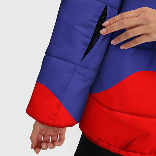Женская зимняя куртка МЧС - флаг России / 3D-Светло-серый – фото 5