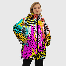 Куртка зимняя женская LEOPARD TEXTURE, цвет: 3D-светло-серый — фото 2
