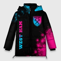 Куртка зимняя женская West Ham Neon Gradient, цвет: 3D-черный