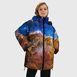 Куртка зимняя женская NASA: Туманность Карина, цвет: 3D-красный — фото 2