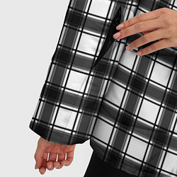 Куртка зимняя женская Black and white trendy checkered pattern, цвет: 3D-светло-серый — фото 2